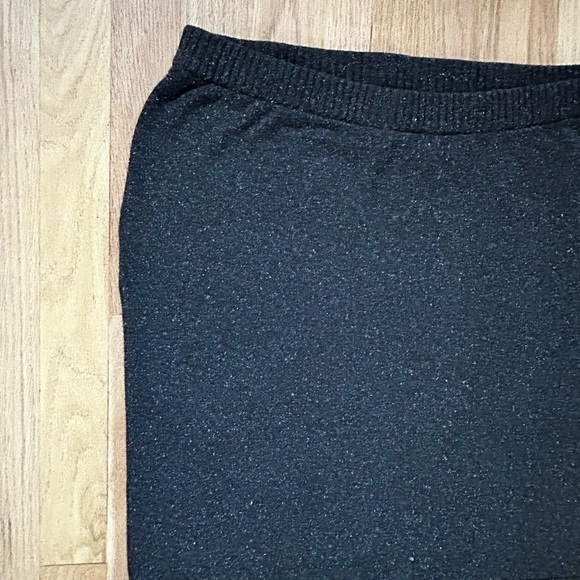 J.JILL silk/cotton alyssa sweater skirt flecked charcoal gray donegal size L - Picture 6 of 7